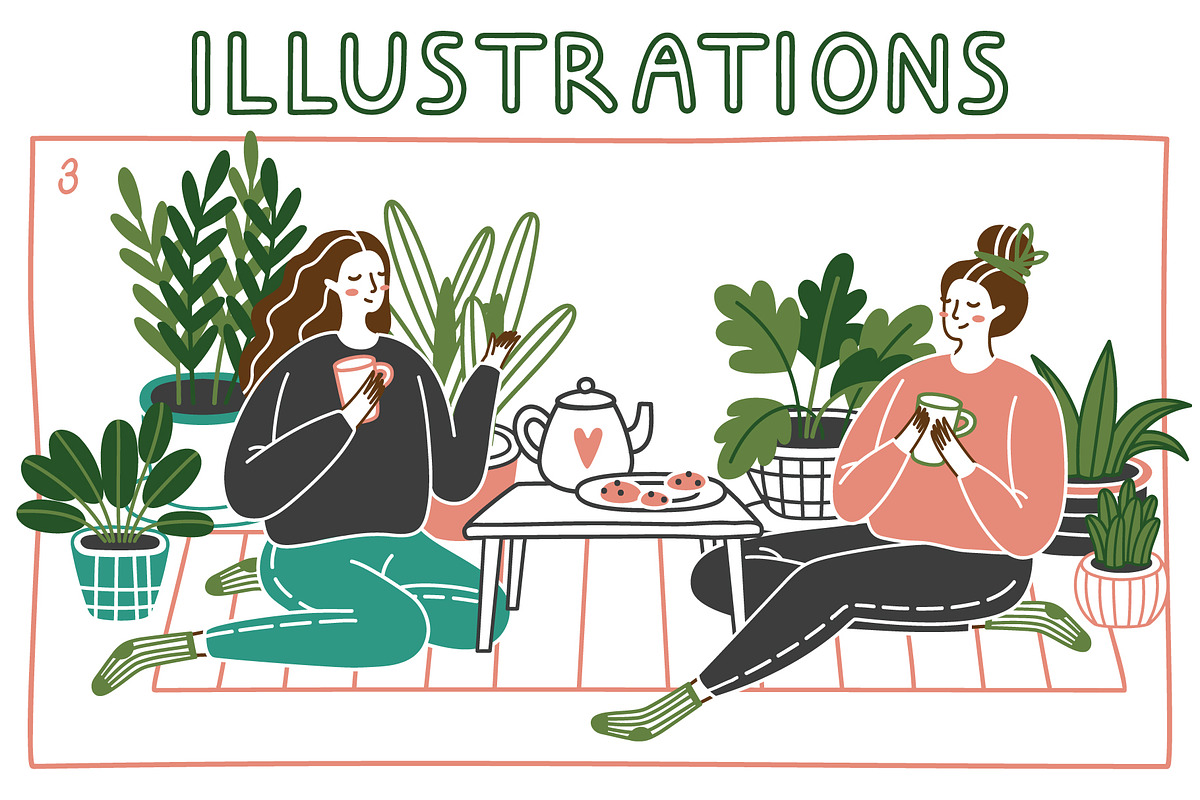 HOMEPLANTS | clip arts collection, a Decorative Illustration by Nastya Tkachova (Photo 10 of 11)