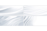16 White Minimalist 3D Wave Textures, a Background Graphic by BazziBa♥ (Thumbnail 3 of 5)