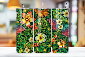 3D Summer Hibiscus Tumbler Wrap