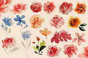 69 Watercolor Florals Bundle, a Graphic by RalucaGheorghe (Thumbnail 4 of 6)