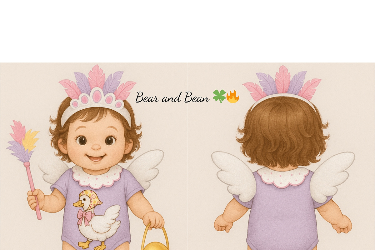 Angel Baby Character – Pastel Costum, a Graphic by Bear and Bean Studio (Photo 1 of 5)