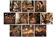 Boho New Year's Eve Backgrounds, a Background Graphic by NadiaTheronArt (Thumbnail 2 of 5)