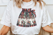 Watercolor Christmas Plaid Skirt PNG, an Illustration by CraftArtStudio (Thumbnail 4 of 6)
