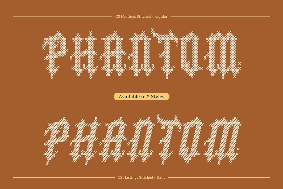 CS Hastings Stitched, a Blackletter Font by Craft Supply Co. (Photo 3 of 8)