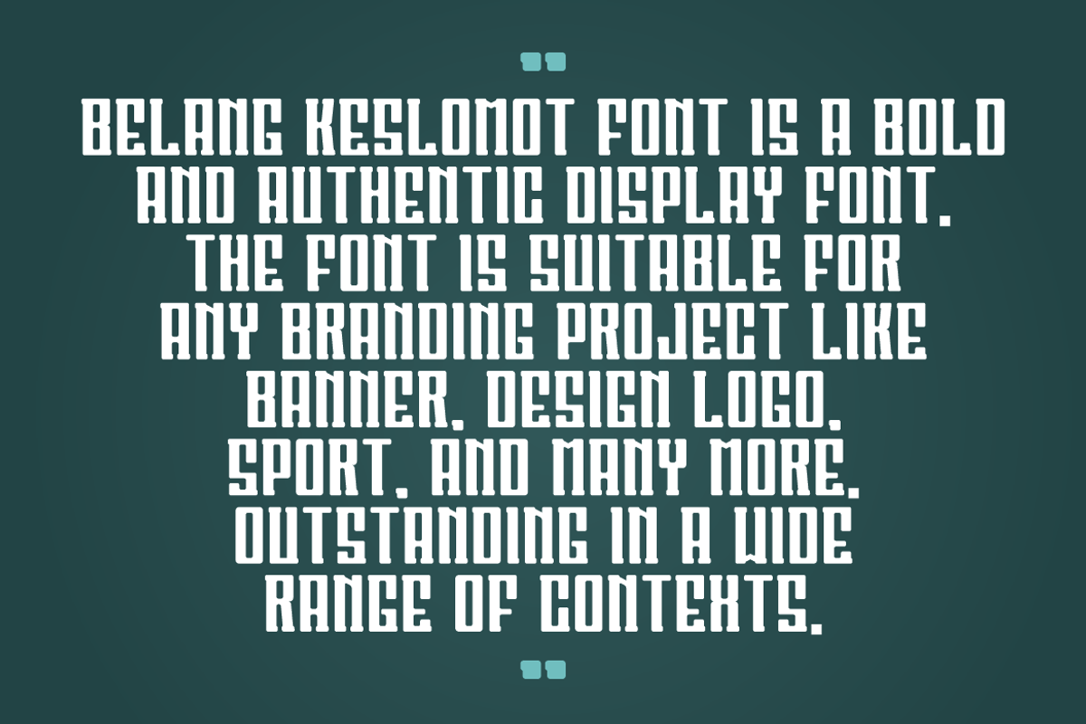 Belang Keslomot, a Serif Font by QR Design Studio (Photo 5 of 8)