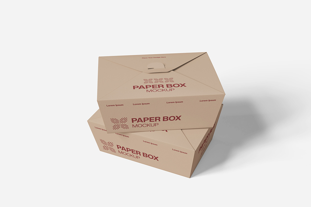 Paper Box Mockup PSD, an Advertising Mockup by Indah (Photo 6 of 6)