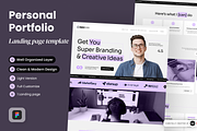 Personal Portfolio Landing Page, a Landing Page Template by SLAB! Design (Thumbnail 1 of 3)