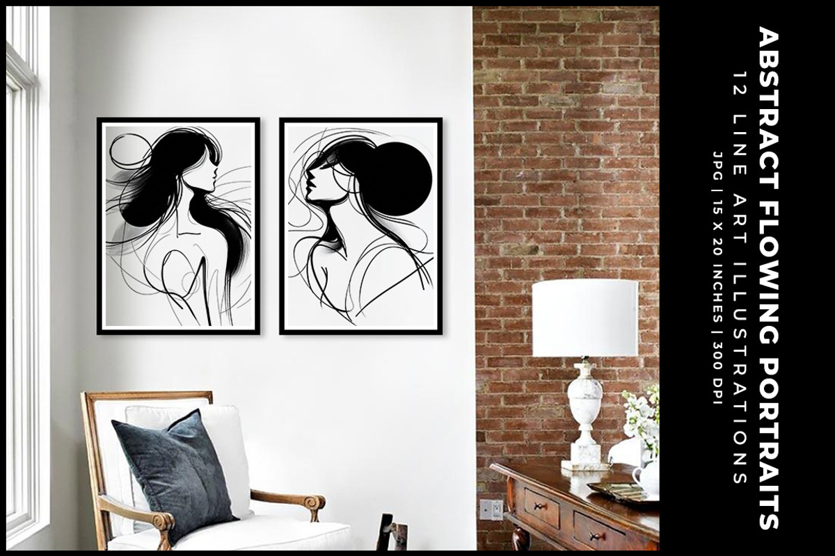 Abstract Flowing Portraits, a Decorative Illustration by Digital Art Creations (Photo 4 of 6)