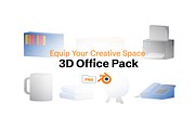 3D Office & Workstation Pack, a 3D by Dudukbersama (Thumbnail 1 of 3)