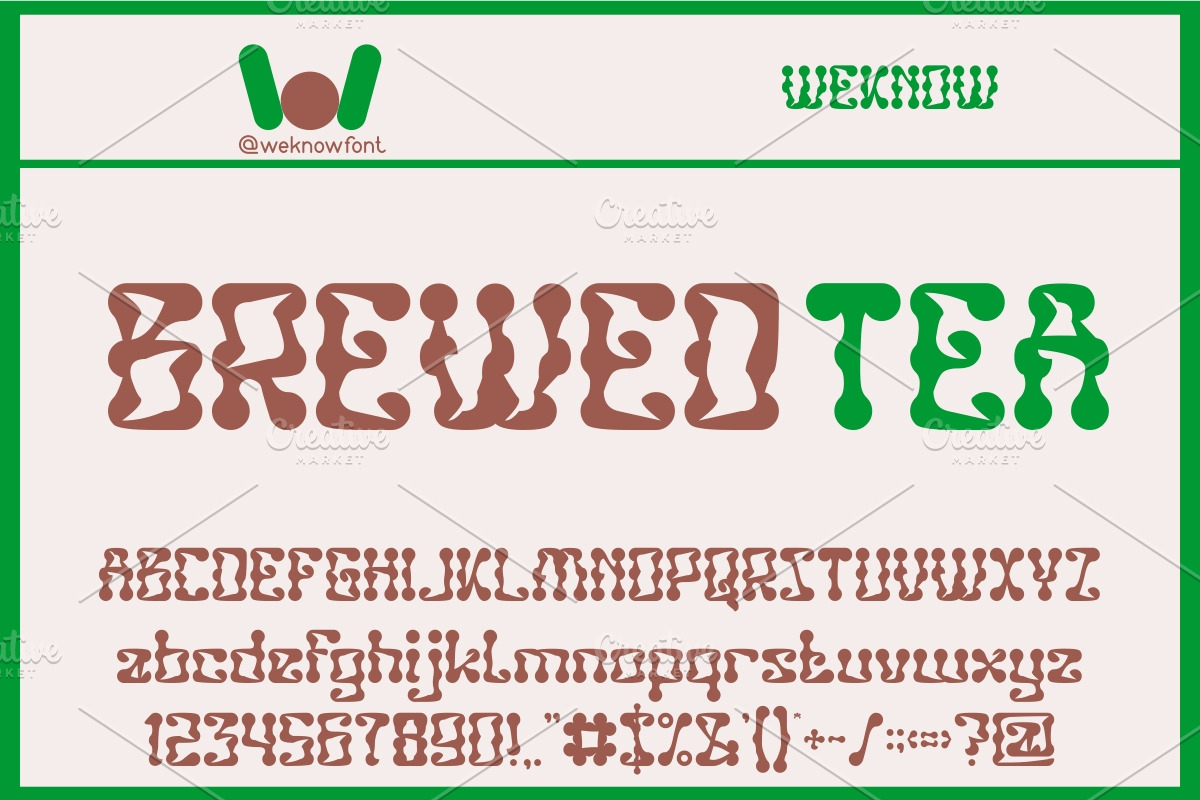 Brewed Tea font, a Font by weknow (Photo 1 of 5)