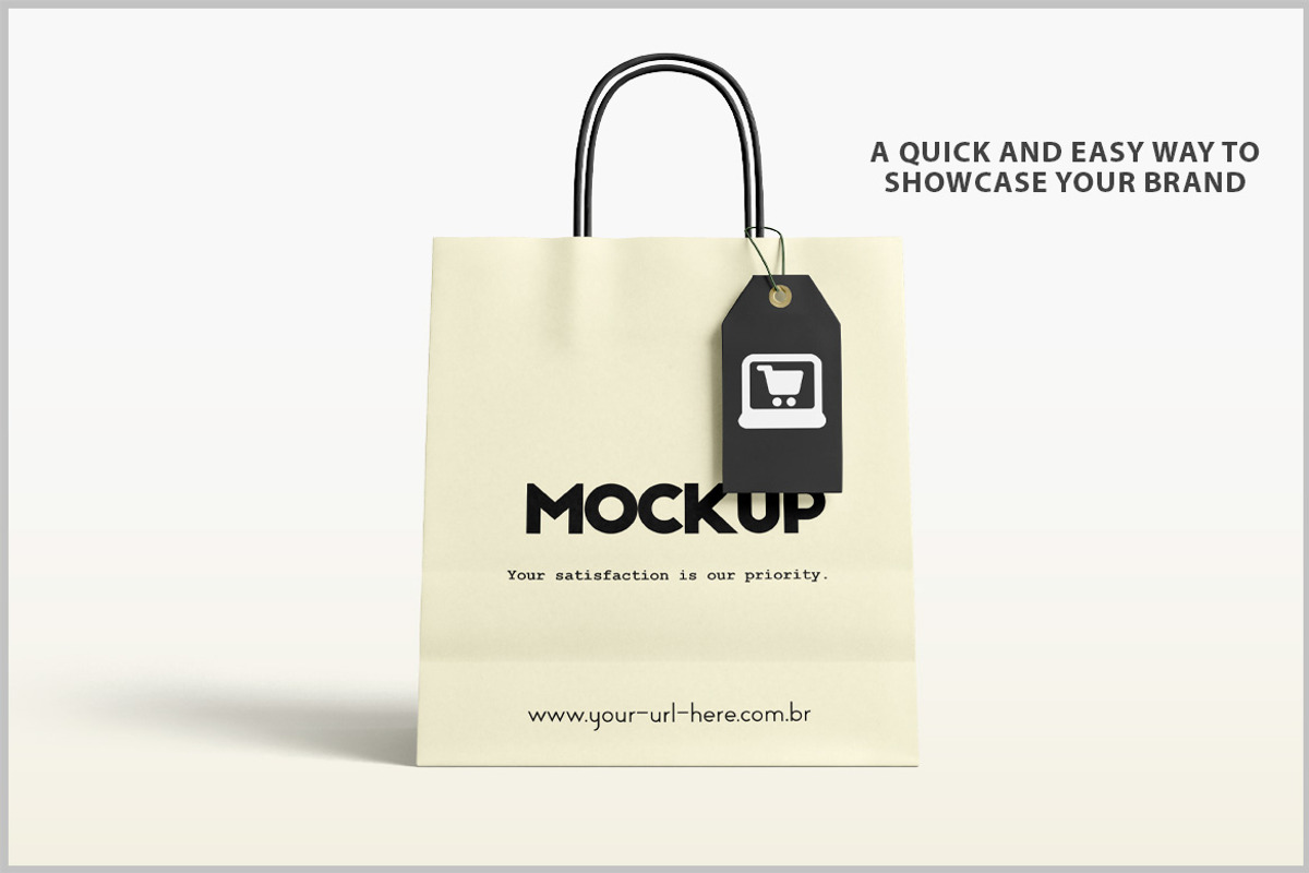 Takeaway Paper Bag Label Mockup PSD, a Packaging Mockup by Bruno's Shop (Photo 2 of 4)