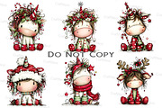 Christmas Unicorn Clipart, an Illustration by Craft Nest (Thumbnail 6 of 8)