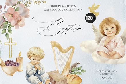 Baptism Watercolor collection