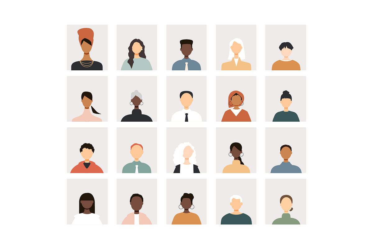 40 people avatars, a Person Illustration by Stafeeva (Photo 3 of 3)