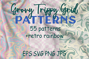 Groovy Trippy Grid Patterns