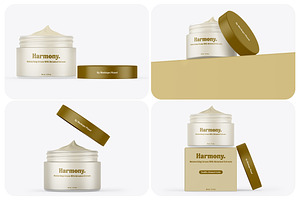 Glass Cream Jar Mockups
