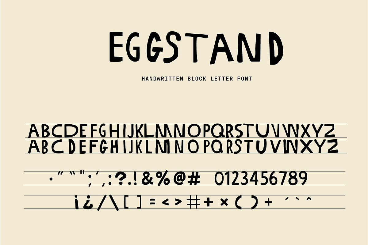 EGGSTAND Typeface, a Handwritten Font by @designartboard (Photo 2 of 4)