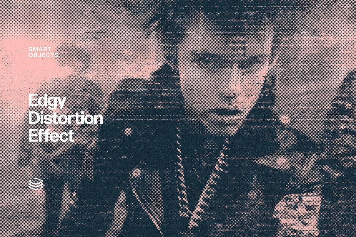 Edgy Distortion Effect, a Layer Style Add-On by Design Squad