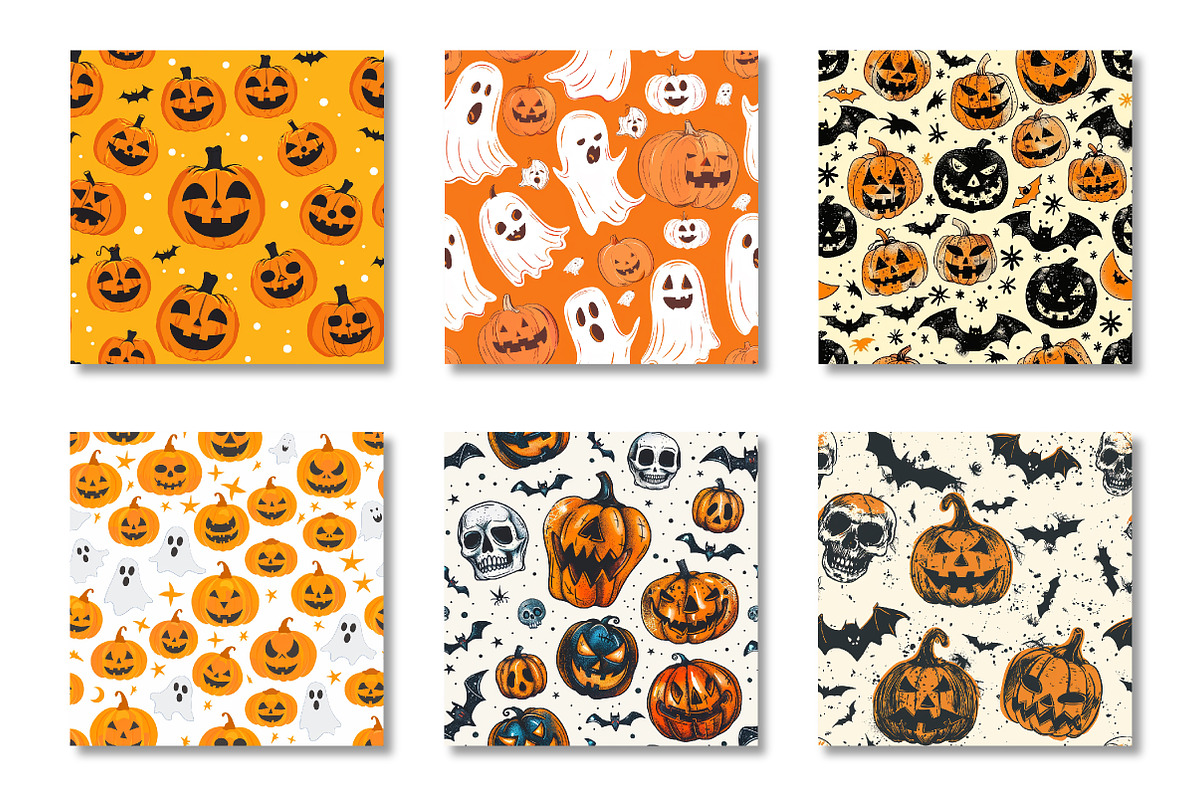 Halloween Digital Paper Pattern, a Pattern Graphic by Canvas Craft (Photo 3 of 6)