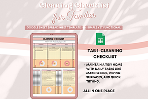 Cleaning Checklist For Families