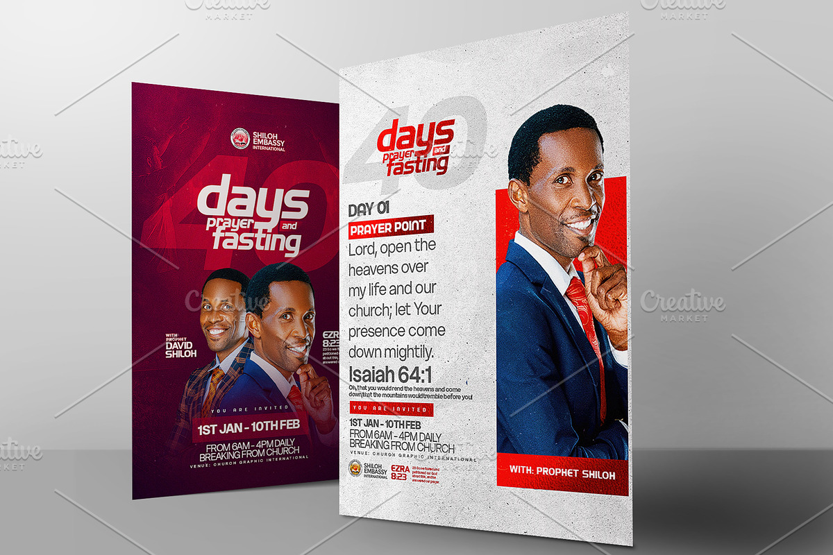 Prayer and fasting poster bundle tem preview 3