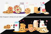 Milk Cookies Clipart, a Graphic by Artnoy (Thumbnail 2 of 5)