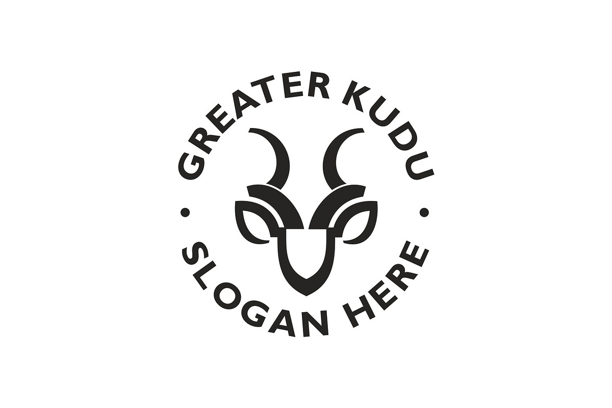 Greater Kudu Antelope Logo Design, a Branding & Logo Template by Buqancreative (Photo 1 of 2)