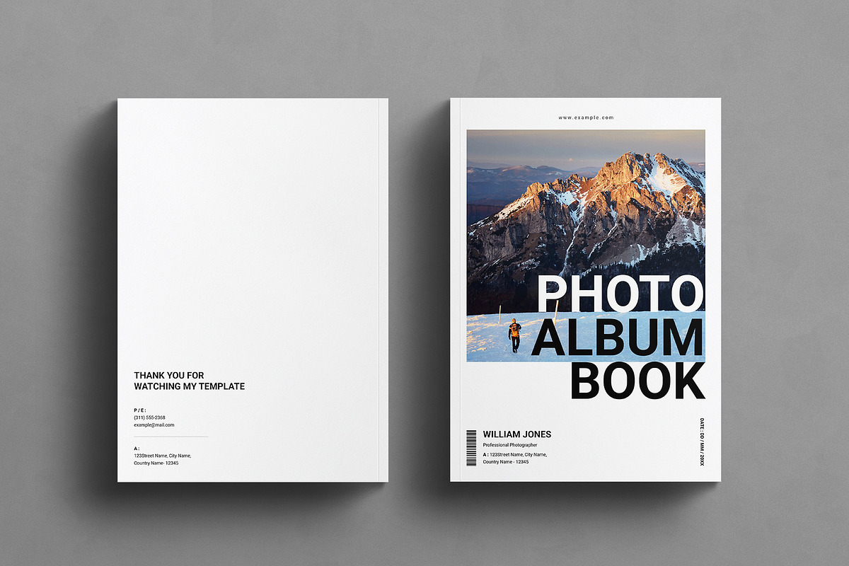 Photo Album Book Template, a Brochure Template by E-Type