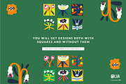 Bloom Blocks Naive Floral Clipart, a Decorative Illustration by Olia (Thumbnail 15 of 25)