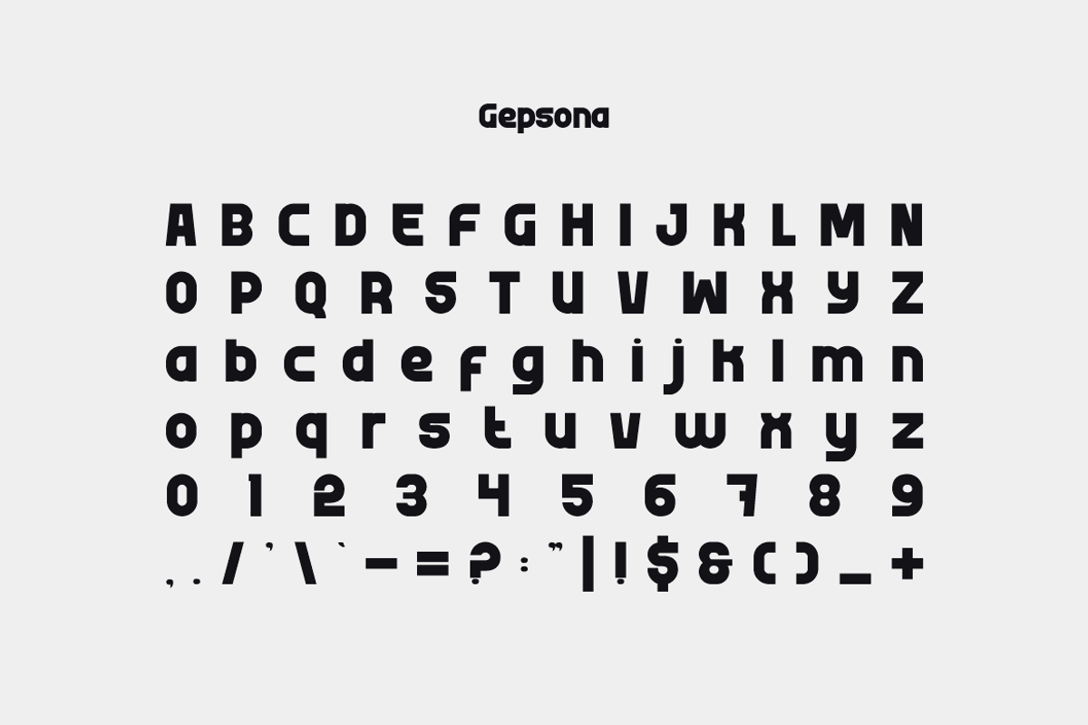 Gepsona - Bold Font, a Sans Serif Font by Iqsiart Studio (Photo 6 of 6)