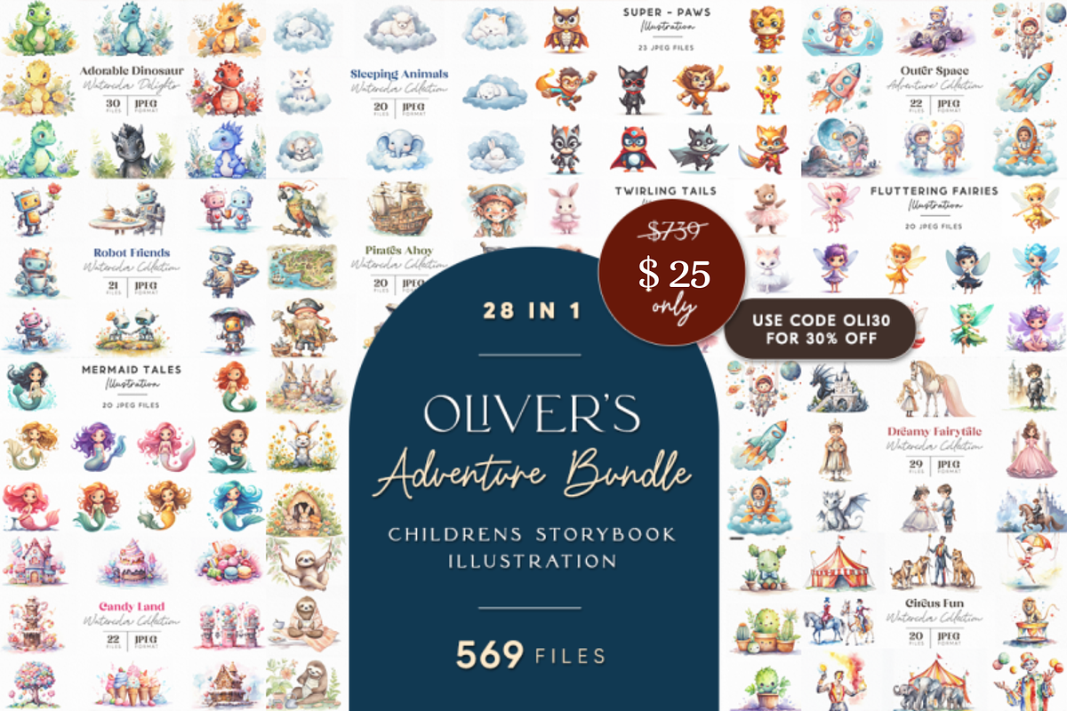 Olivers Adventure Bundle, a Seasonal Illustration by artsy-fartsy (Photo 1 of 7)