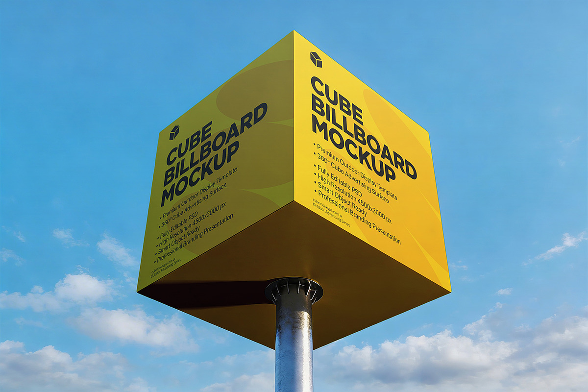 Cube Billboard Mockup, an Advertising Mockup by Pitchlook.Studio (Photo 3 of 4)