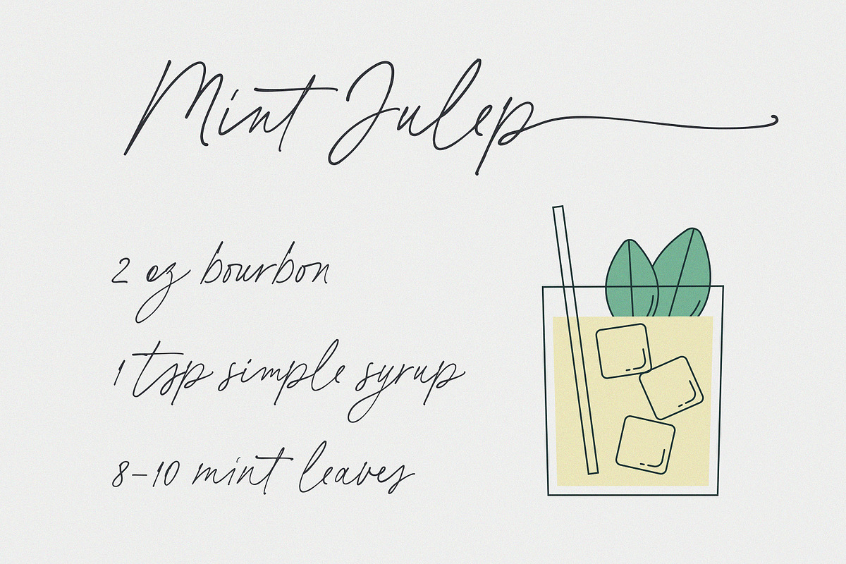 Basil Lime Margarita Script Font, a Handwritten Font by PeachCreme (Photo 11 of 16)