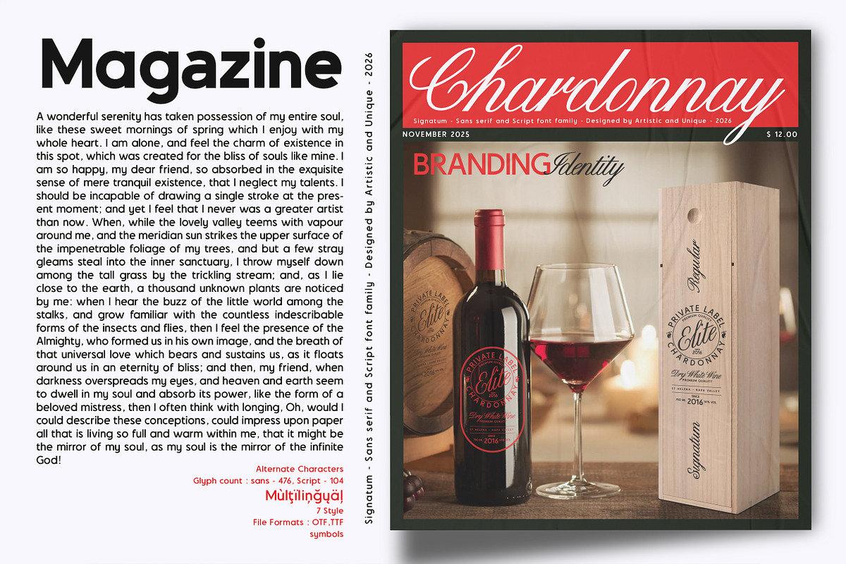 Signatum - Font family, a Handwritten Font by Artistic & Unique (Photo 10 of 15)