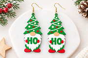 Christmas Gnome Earrings Laser Cut, a Seasonal Illustration by Canvas Craft (Thumbnail 4 of 4)