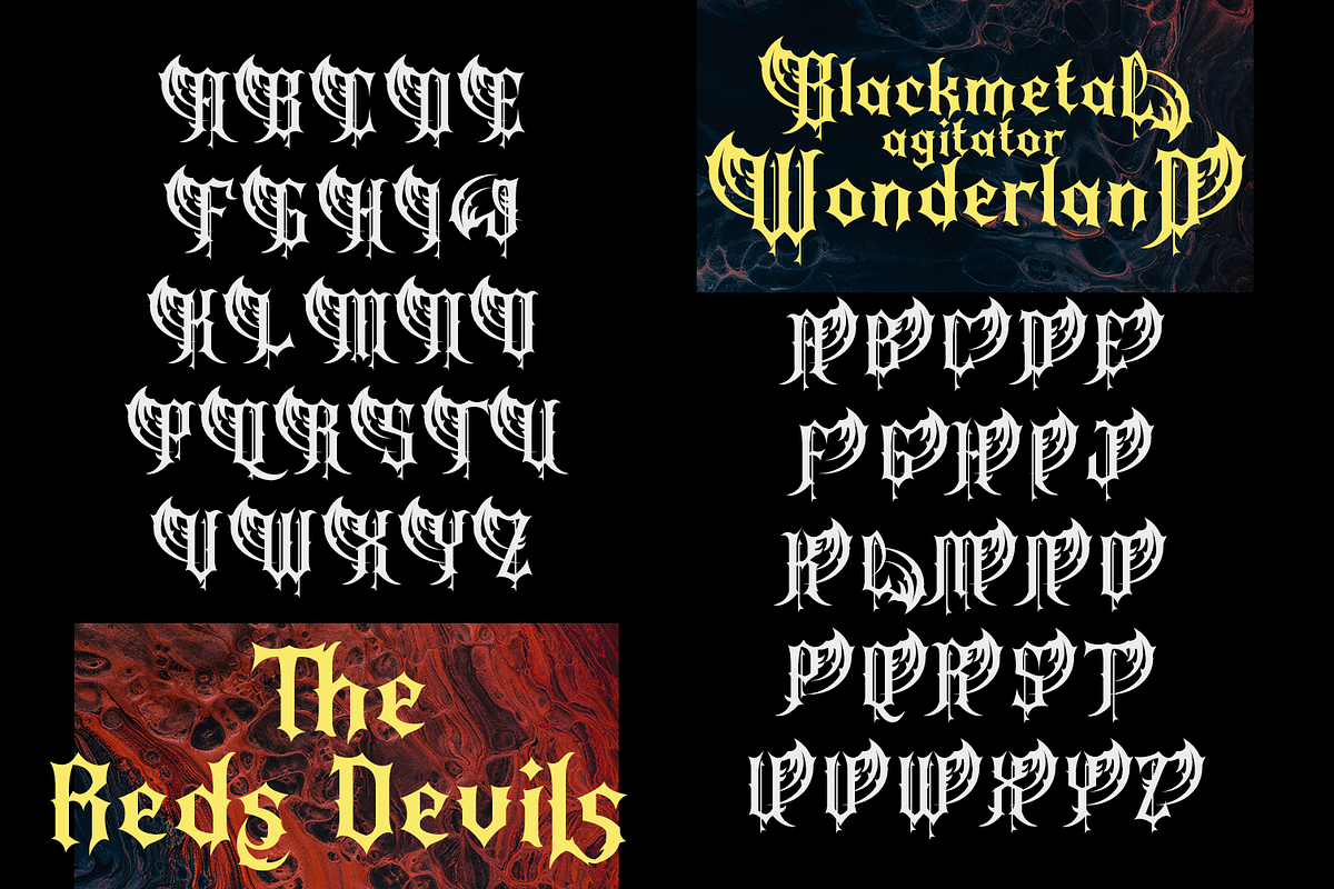 Agitator Blackletter Font, a Blackletter Font by madeDeduk (Photo 4 of 10)