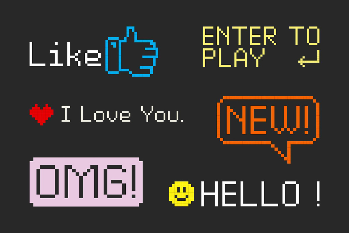 Pixidot mayhem, a Symbol Font by takoliko (Photo 2 of 13)