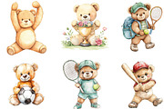 Teddy Bear Sports Clipart, an Illustration by Designking (Thumbnail 3 of 5)