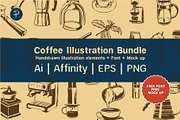 Coffee Illustration Bundle, an Object Illustration by Pokal Studio (Thumbnail 1 of 8)