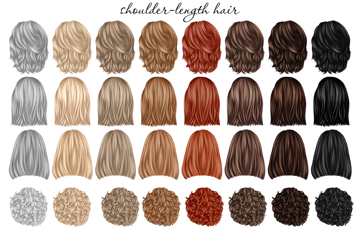 Natural hair clipart, an Illustration by Elenbushe (Photo 3 of 7)