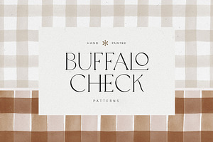 Watercolor Buffalo Check Patterns