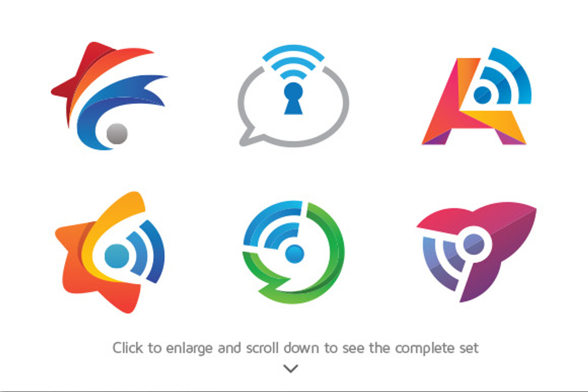 6 Communication Logos, a Branding & Logo Template by nospacestore