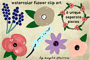 Painted Flower Clip Art, an Object Graphic by Maybe Sparrow Designs (Thumbnail 1 of 2)