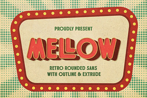 Mellow - Retro Rounded Font