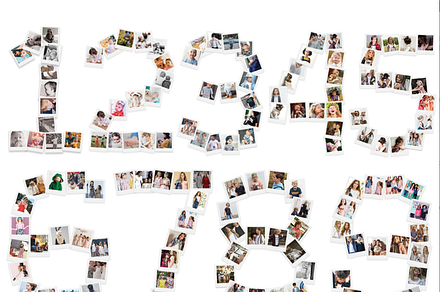 Numbers Collage From 0-10 Polaroid, a Design Template by AIW SOLUTIONS