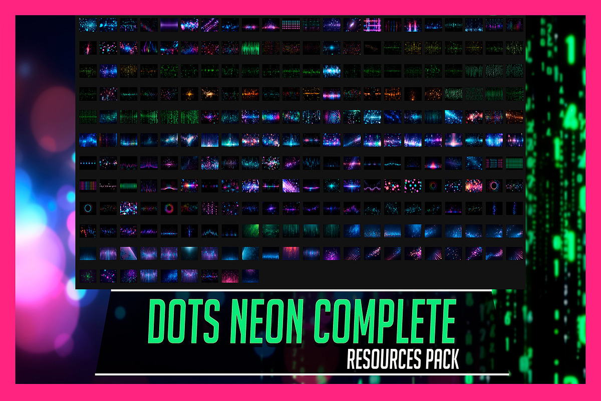 250+ Dots Neon Overlay Effects, an Object Graphic by Mikel Blazgad (Photo 8 of 14)