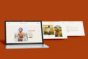 Laptop with Floating UI Screen, an UI Kit Template by Mego-studio