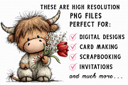 Whimsical Easter Highland Cow Clipar, an Illustration by Libby Wishes (Thumbnail 7 of 7)