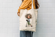 Whimsical Curly Girl Clipart Bundle, a Seasonal Illustration by CreationArt (Thumbnail 7 of 7)