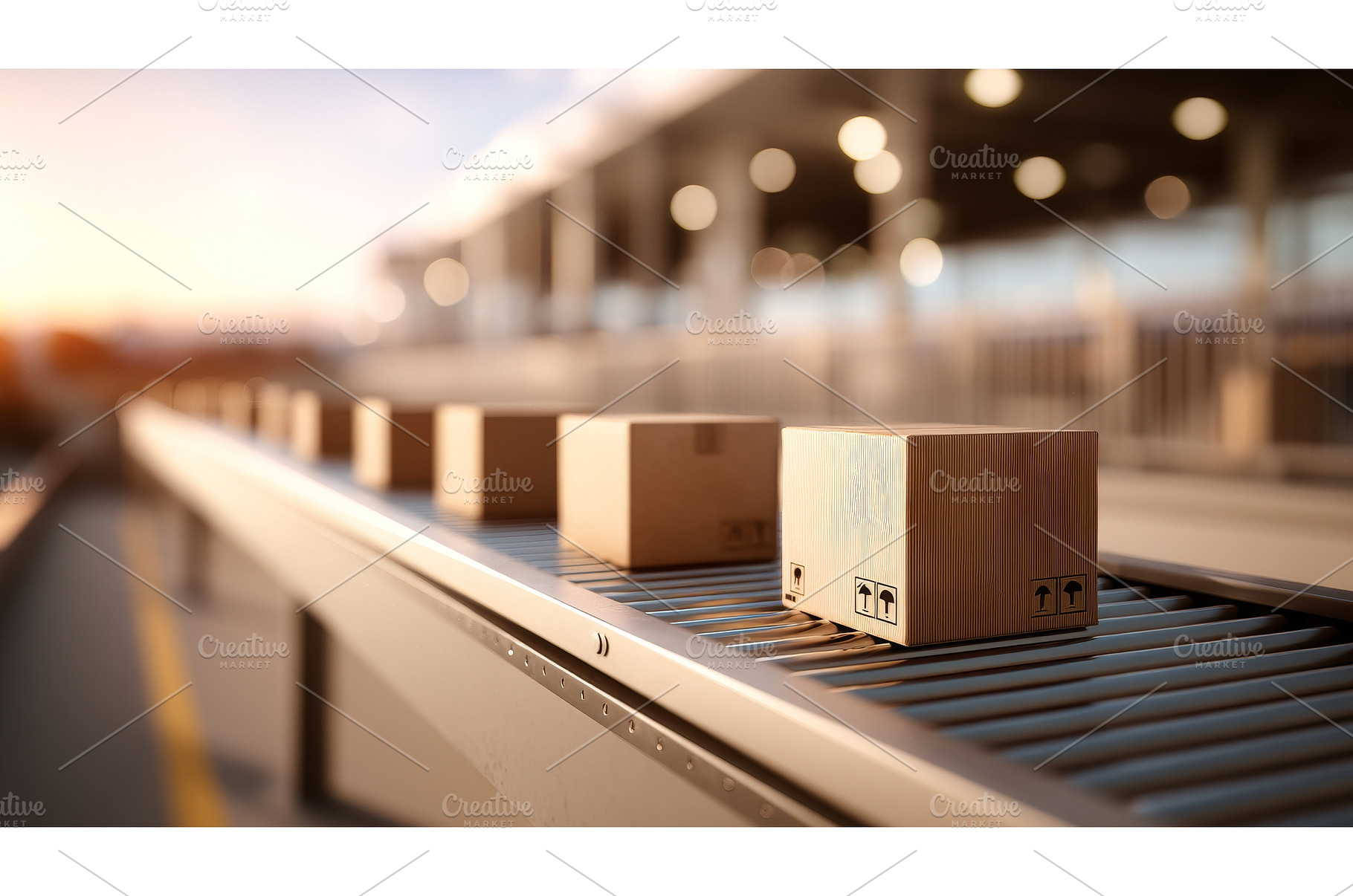 A modern warehouse fulfillment, an Industrial Photo by ZinetroN